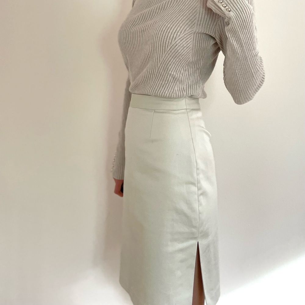 Taupe A-Line Skirt